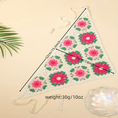 Boho Style Flower Headband Crochet Bandana for Women Girls