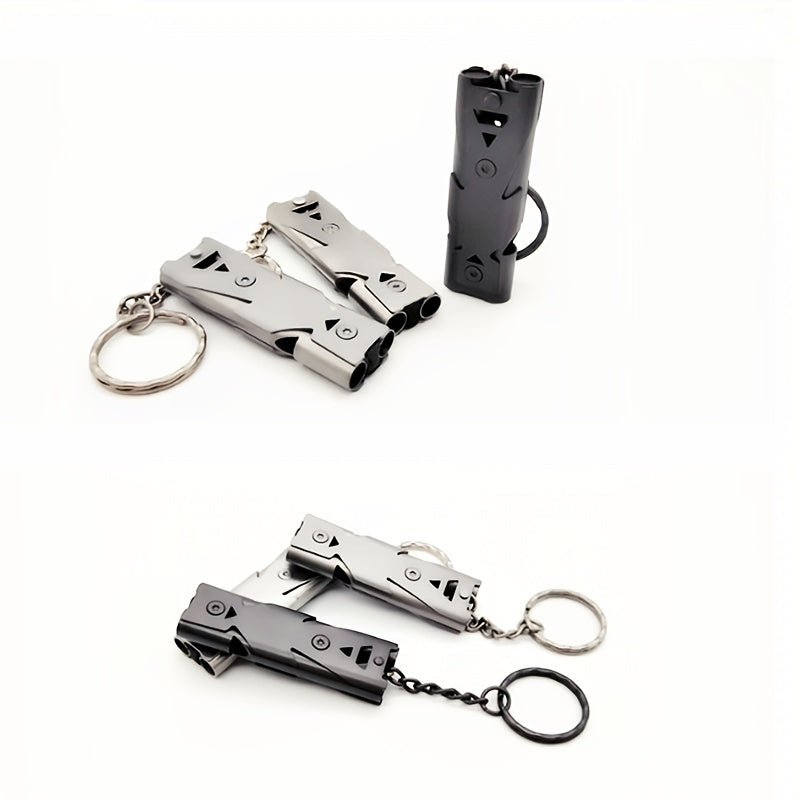 Dual Frequency Outdoor Emergency Whistle Lightweight Aluminum Alloy