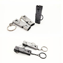 Dual Frequency Outdoor Emergency Whistle Lightweight Aluminum Alloy