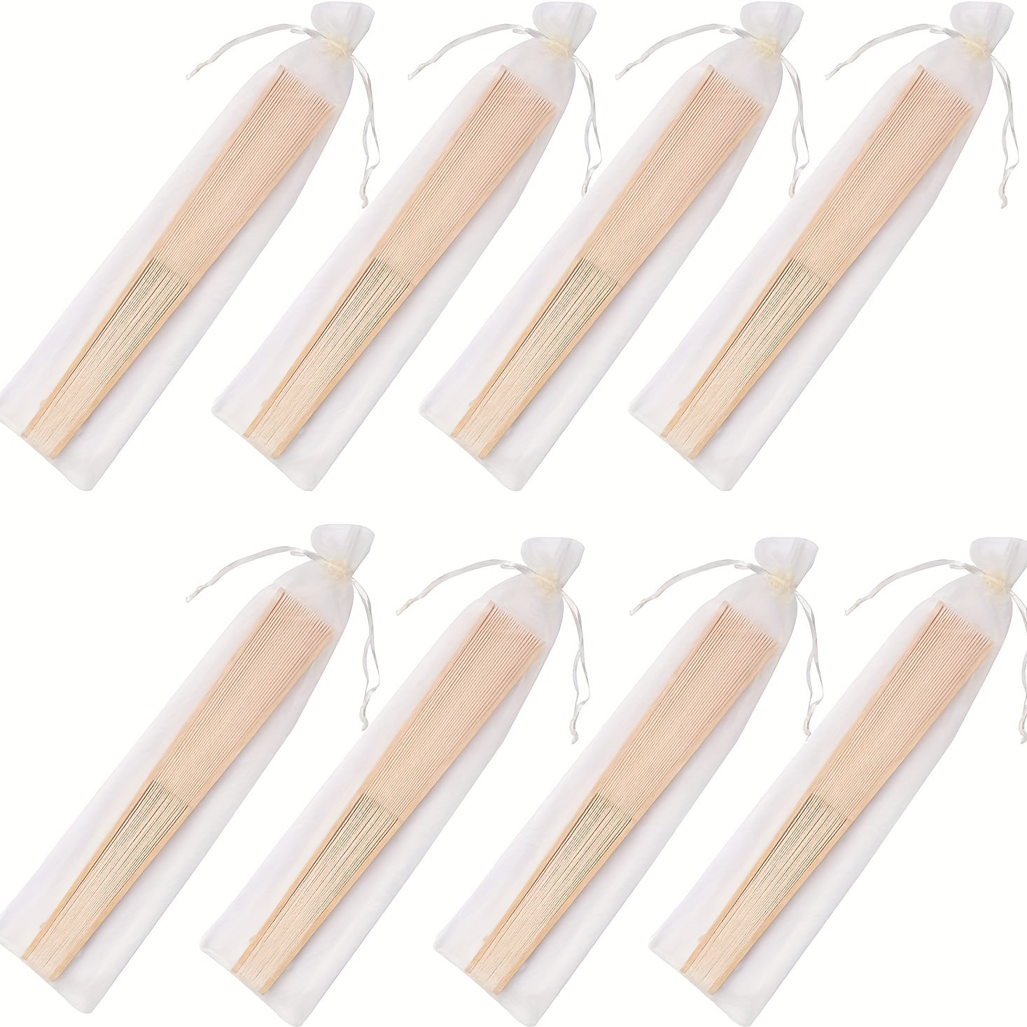 24pcs 21 08cm Folding Fans Lace Bag Wedding Party Decoration Handheld Fans