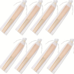 24pcs 21 08cm Folding Fans Lace Bag Wedding Party Decoration Handheld Fans