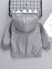 Cute Shark Print Windbreaker Jacket for Kids