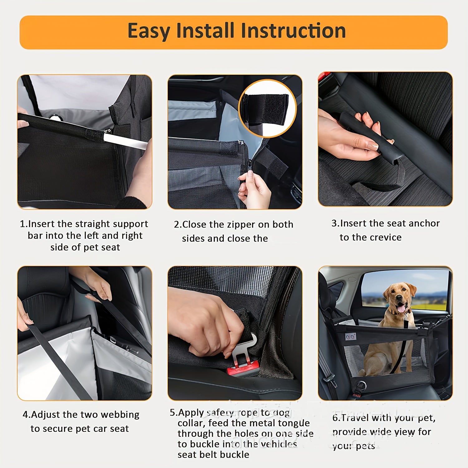 Car Pet Basket Cat Dog Rear Seat Pad