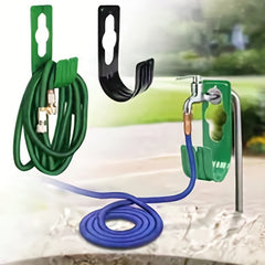 Metal Water Hose Hanger Wall Mounted Tidy Holder Green