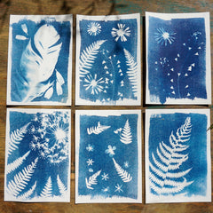 Cyanotype Material Package Set with Sun Paper Tools 14x21 cm