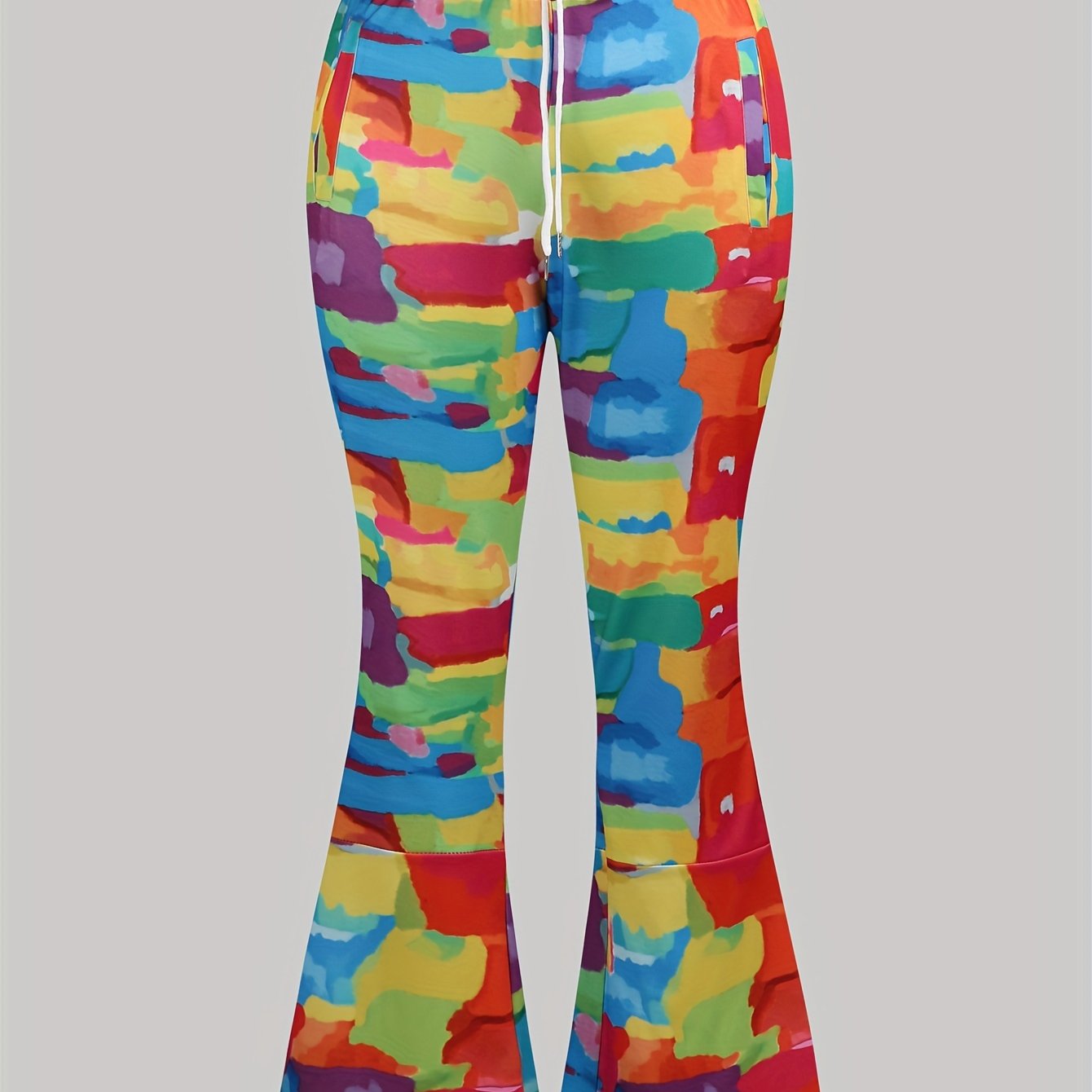  Y2K Pants Women's Plus Flared Leg Trousers