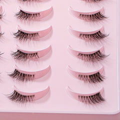 20 Pairs Half Eye False Eyelashes Soft Faux Mink Lashes