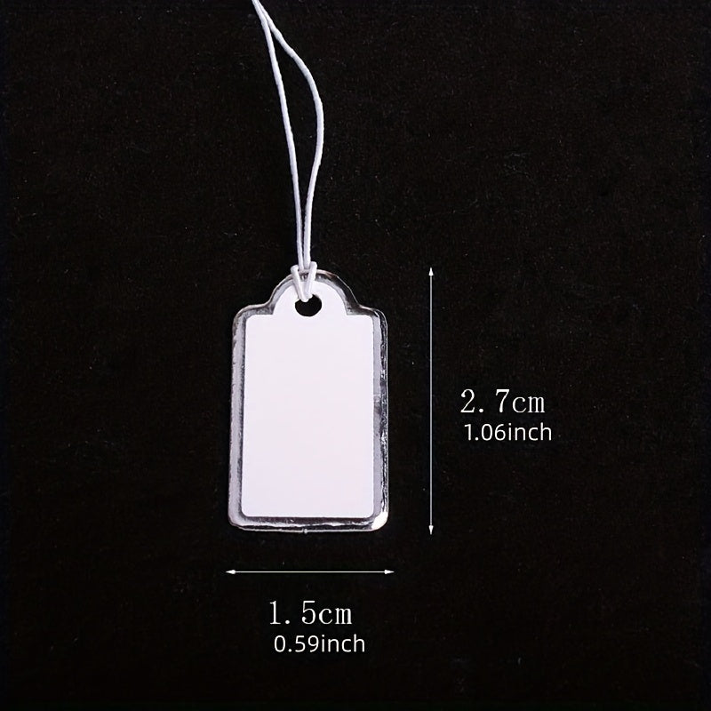 1000pcs Small Labels with String Blank Gift Hang Paper Marking Tag
