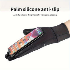 Waterproof Winter Gloves Touch Screen Warm Motorcycle Gloves Anti Slip
