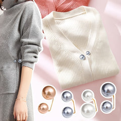 3pcs Faux Pearl Brooch Pin Set for Clothes & Trousers