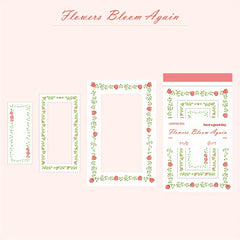 30pcs Flower Rebirth Plant Border Memo Pad DIY Decoration Material