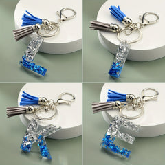 Initial Letter Keychain Resin English Letter Shape Keychain Pendant