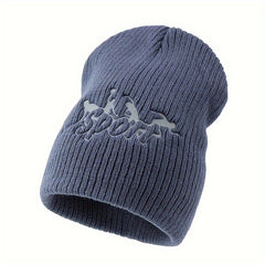 Sport Letter Knitted Hat Beanie... Cycling Coldproof Hat Skiing Hat