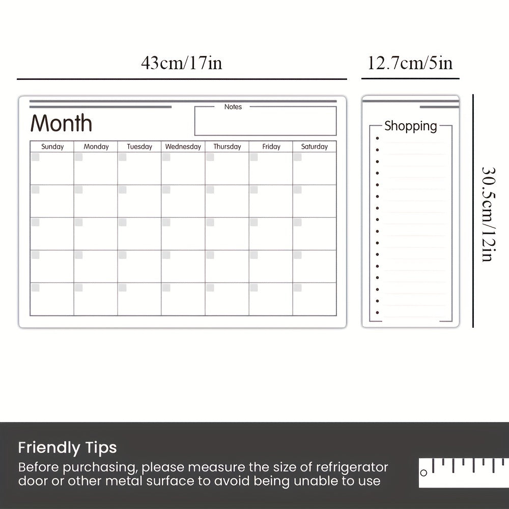 Magnetic Dry Erase Calendar For Fridge Monthly