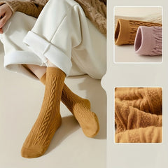 6 Pairs Twist Textured Socks for Women
