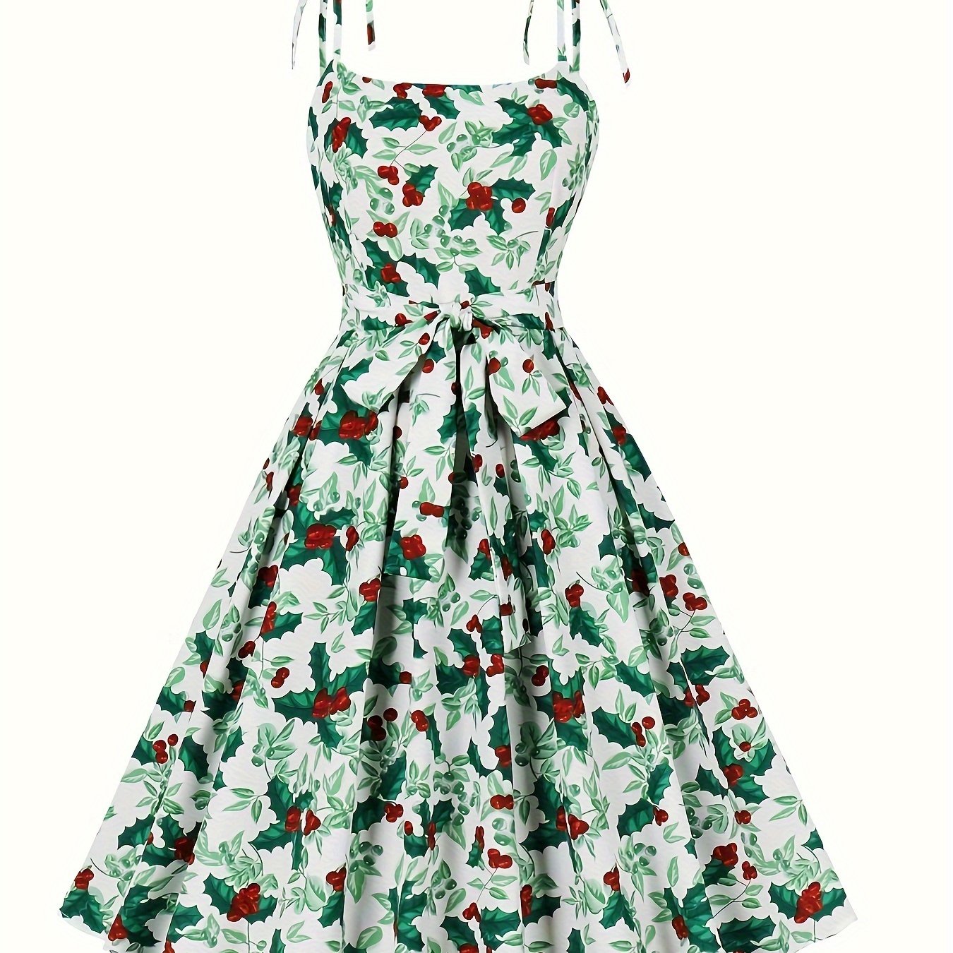  Christmas Dress Women's Plus Tie Shoulder Knot Front A l