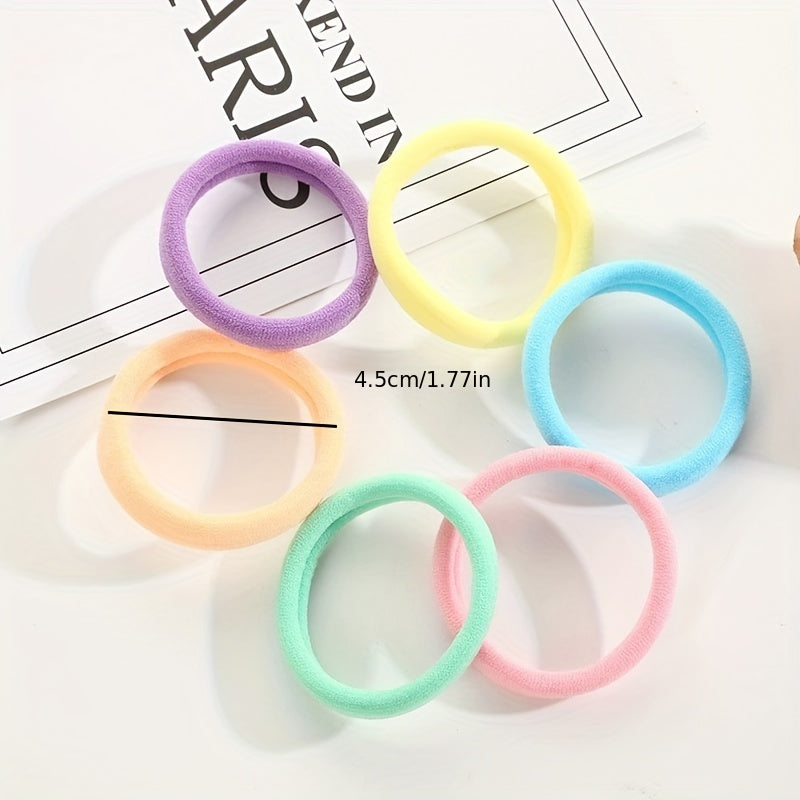 100pcs Colorful Hair Tie Ponytail Holders Hair Accessories