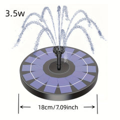 3W Solar Bird Bath Fountains w/8 Nozzles & 4 Rods
