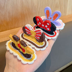 Wool Knitted Bow Children's Hair Clip