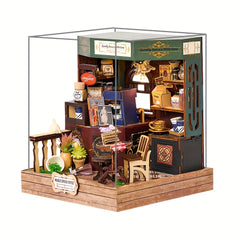 DIY Dollhouse Kit Sweet Shop 3D Puzzle No Glue Adult Assemble Model