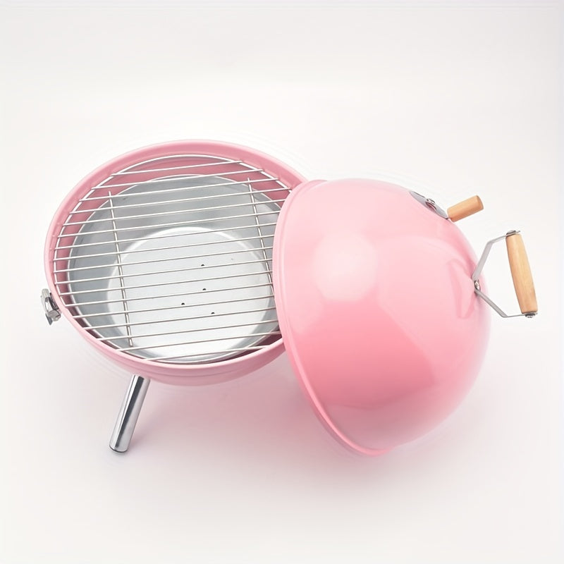 Portable Charcoal Grill BBQ Kettle-Tabletop Outdoor Barbecue Smoker
