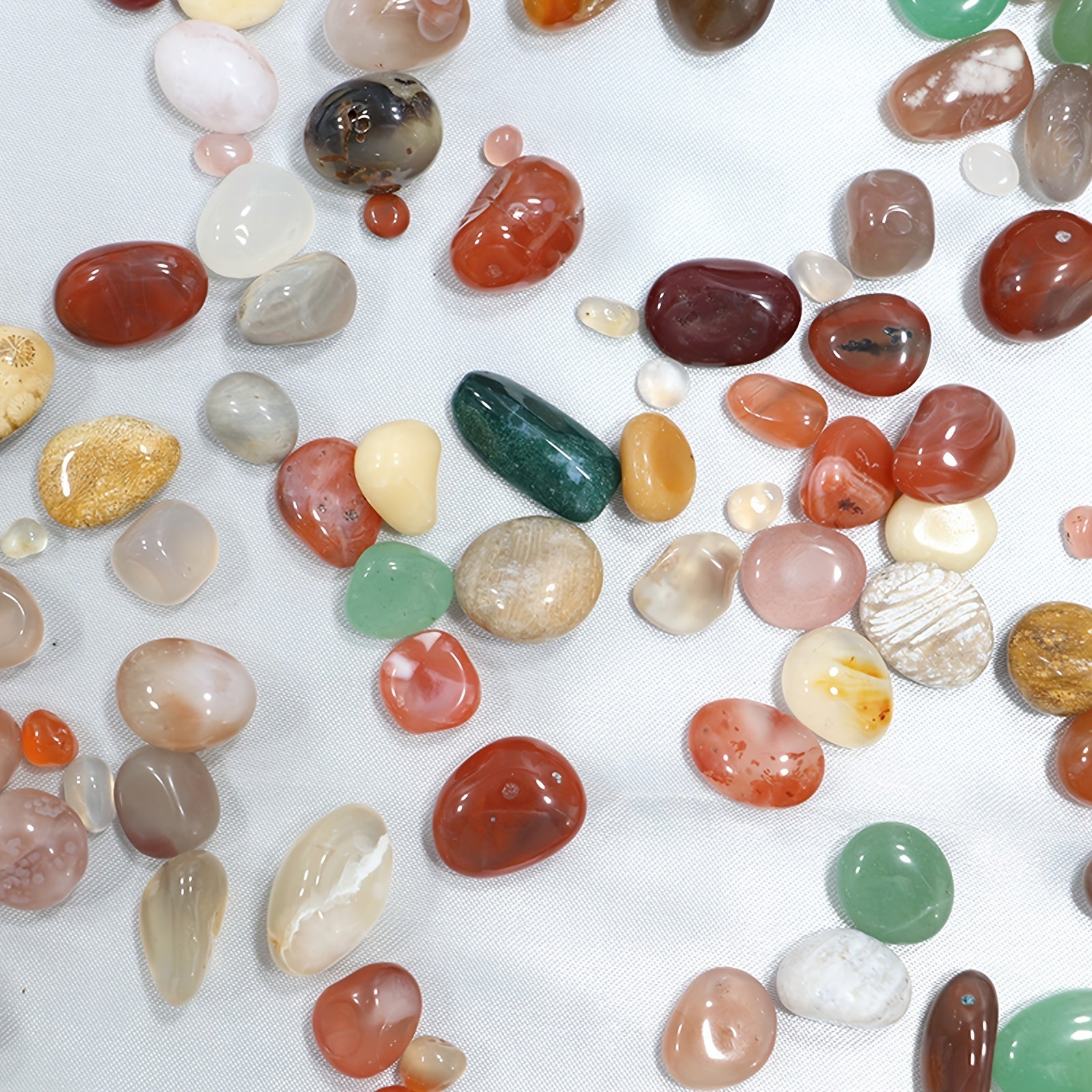 Bulk Natural Colored Agate Gravel Tumbled Stone Crystal Healing