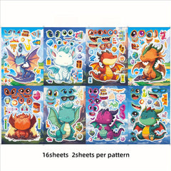 1000 Dinosaur & Dragon DIY Stickers for Scrapbooking Party Decorations