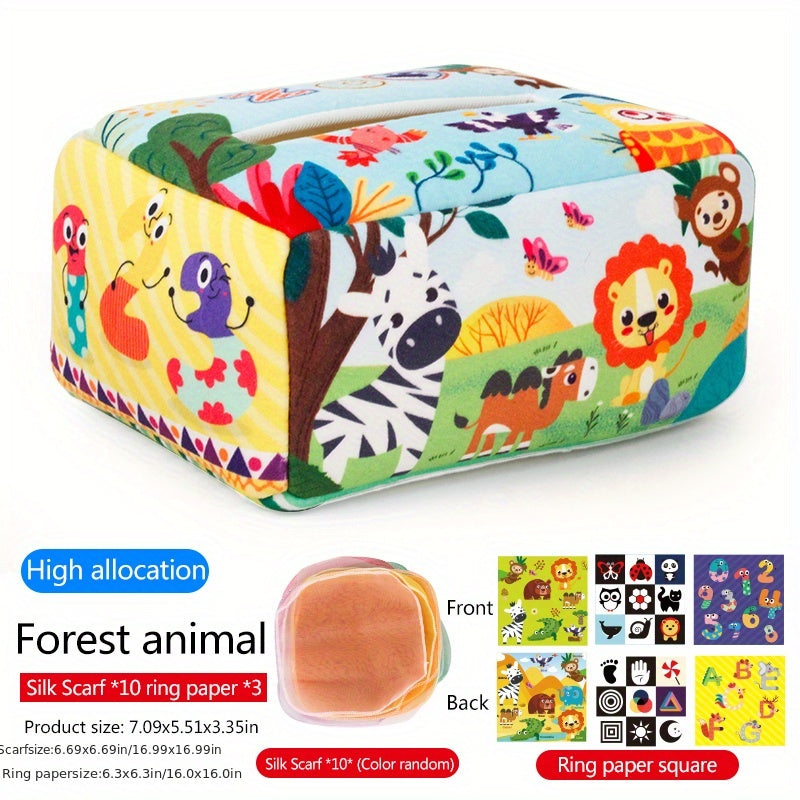 Baby Tissue Box Sensory Toy with Pleated Toys