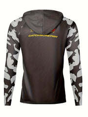 Men's Camo UPF 50 Sun Protection Hoodie Long Sleeve Top