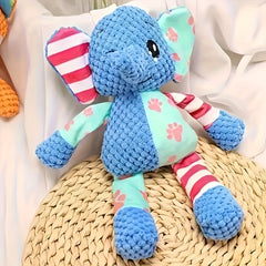 Cute Elephant Plush Toy Durable Soft Squeaky Stuffed Animal