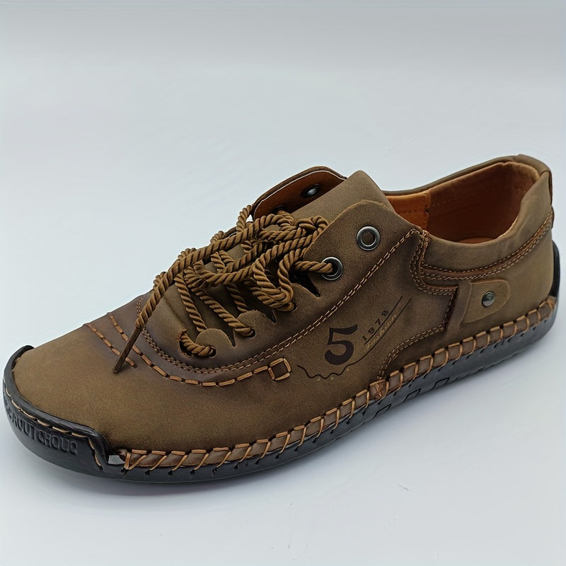 Men's Zipper Loafers Breathable Comfortable Anti-Skid Slip-On Shoes