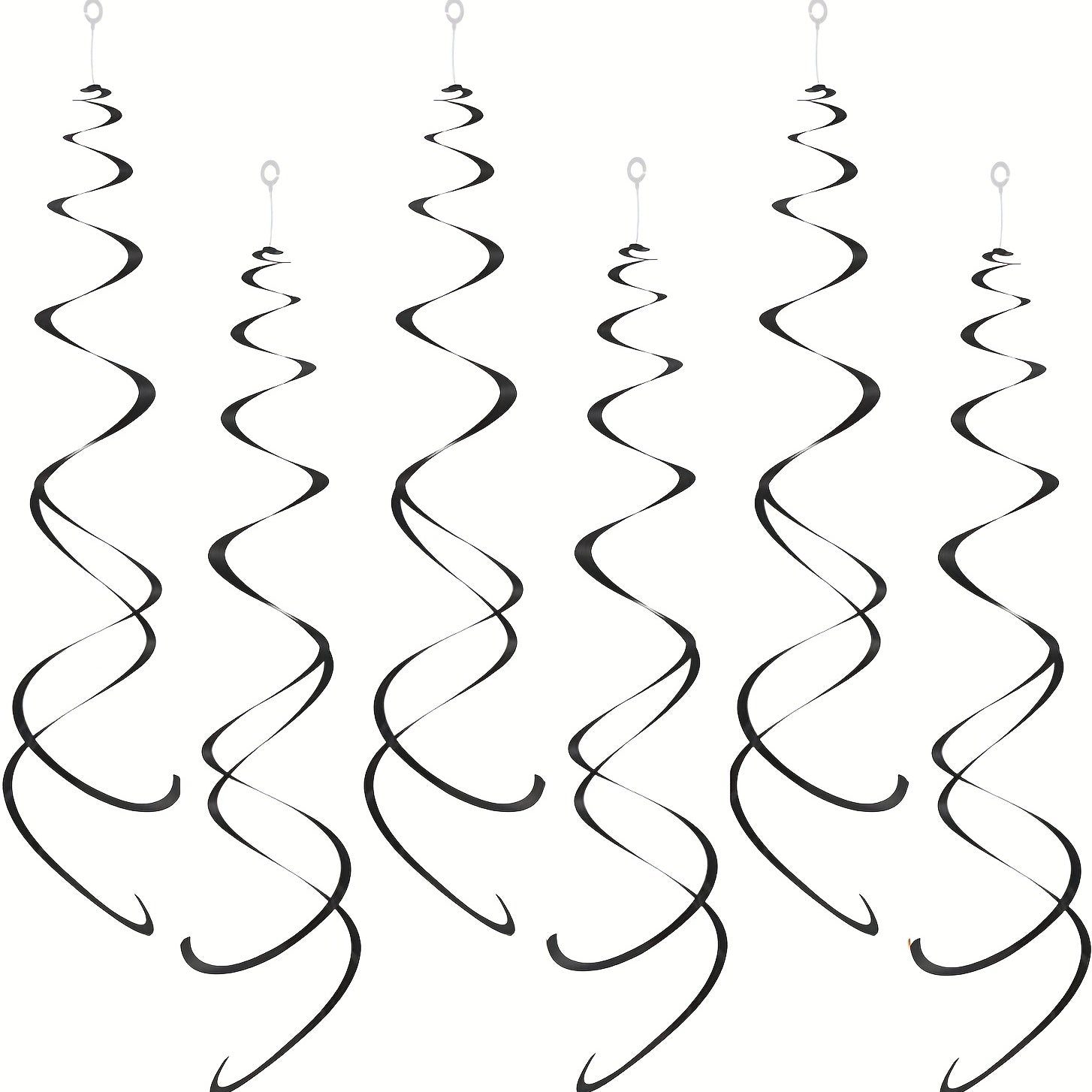 12pcs Foil Swirl Hanging Decoration Birthday Halloween Wedding Baby Shower Party