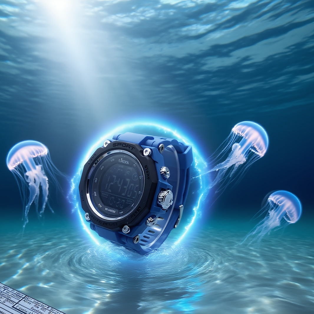 Boys' Waterproof Timer Wristwatch for Ages 8-18