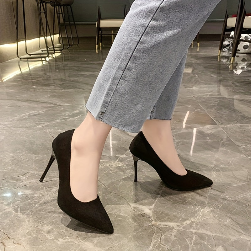 Women's Pointed Toe High Heels Classic Slip On Court Pumps