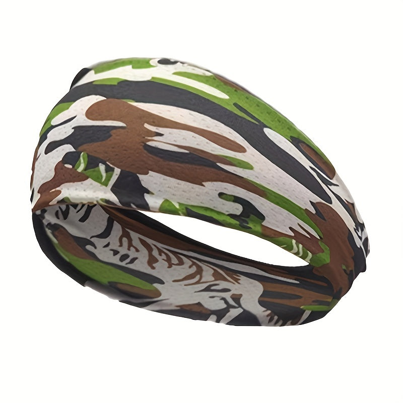Men's Ice Silk Sports Headband Camouflage Elastic