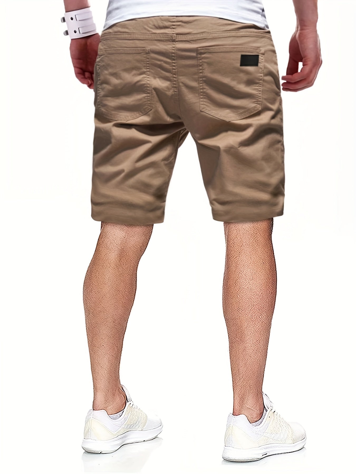 Men's Cargo Short Pants Drawstring Solid Loose Work Shorts