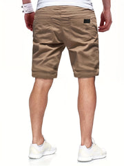 Men's Cargo Short Pants Drawstring Solid Loose Work Shorts