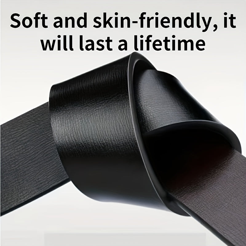 Men's Auto Buckle PU Leather Belt, Holiday Birthday
