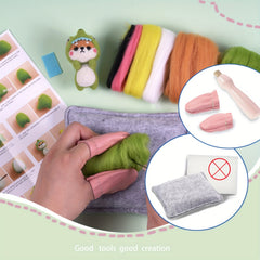 Needle Felting Kit For Beginners Dog Shiba DIY Craft Material Package