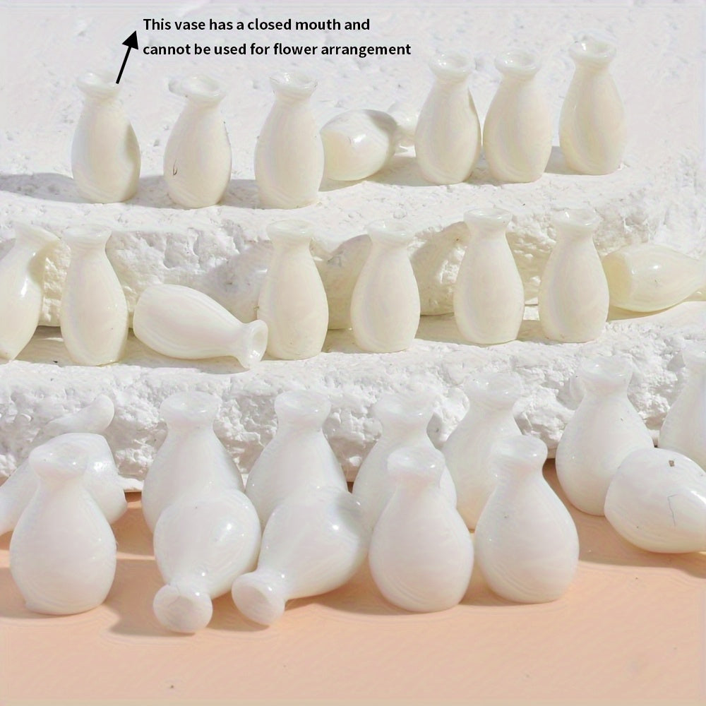 30pcs Miniature Bottles Resin Material Closed Mouth Small Bottles