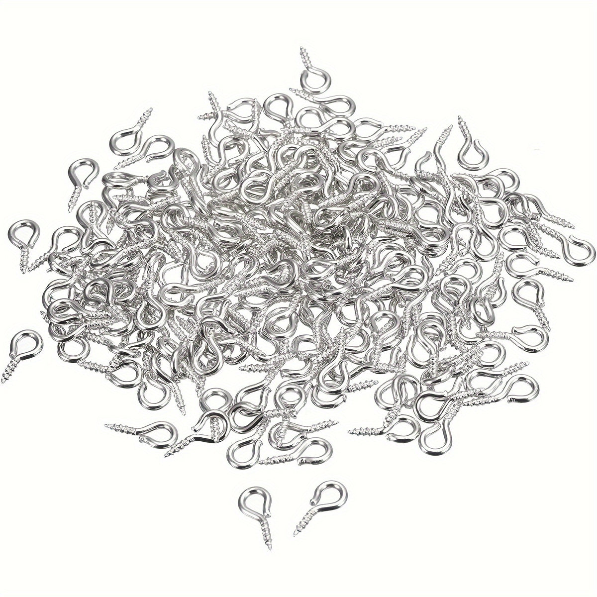 100Pcs Mini Eye Pins 5x10mm Self Tapping Screw Jewelry Making
