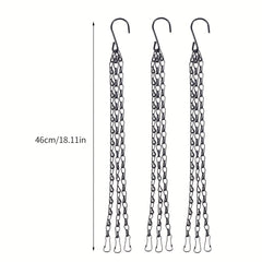 3 4pcs Hanging Baskets Chains 35 56 Cm 3 Leads Hanging Chains Flower Pot Hanger