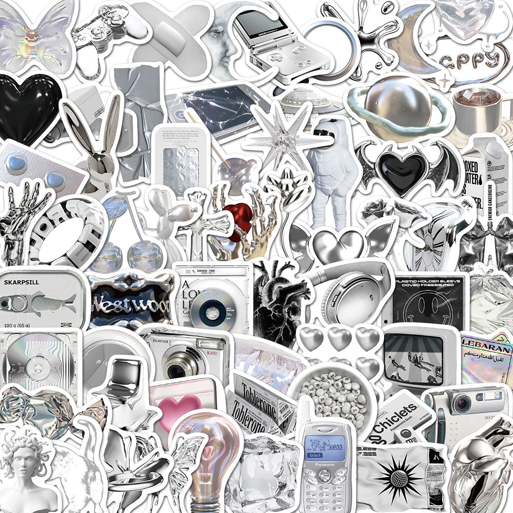 66pcs Sparkling Stickers for Phone Laptop Car Bike