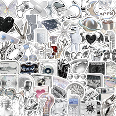 66pcs Sparkling Stickers for Phone Laptop Car Bike