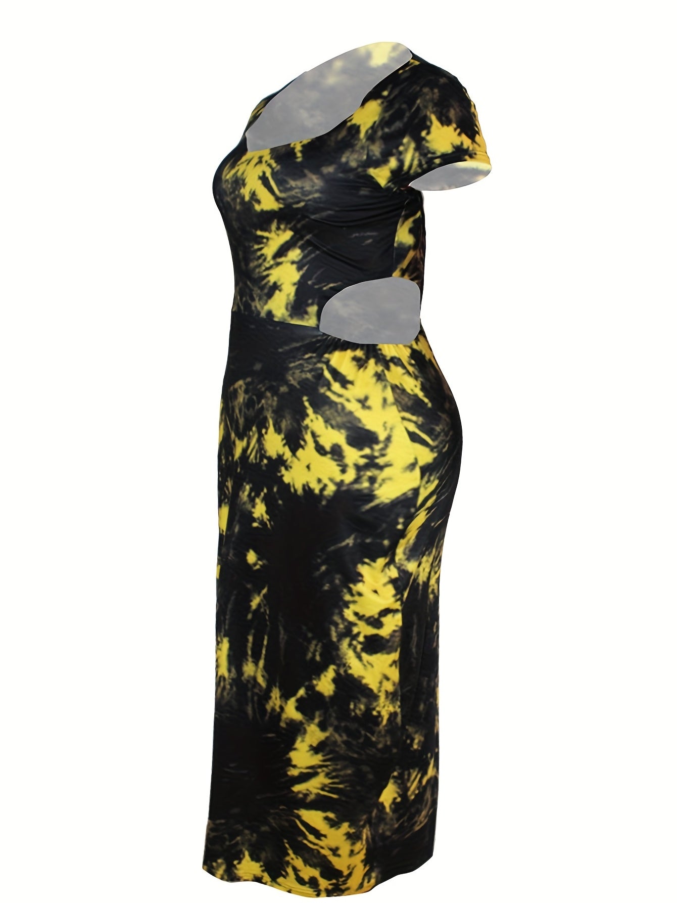  Tie Dye Cut Out Bodycon Dress