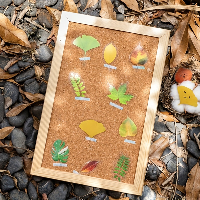 Vintage Maple Leaf Plant Stickers - 40 Sheets Pack PET Material