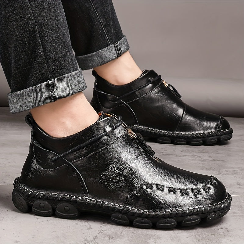 Men's Stitched Loafer Shoes Wear resistant Non Slip Outdoor Casual Shoes