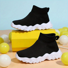 Kids' Woven Knit Sneakers Non Slip Sport Shoes