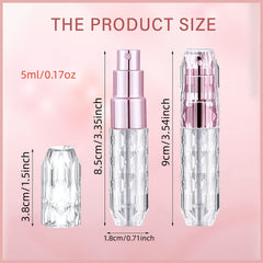 Transparent Diamond Shaped Spray Bottle 5ml