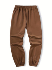 Letter Print Stretch Joggers Men's Casual Sweatpants